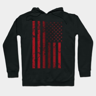 Red American flag Hoodie